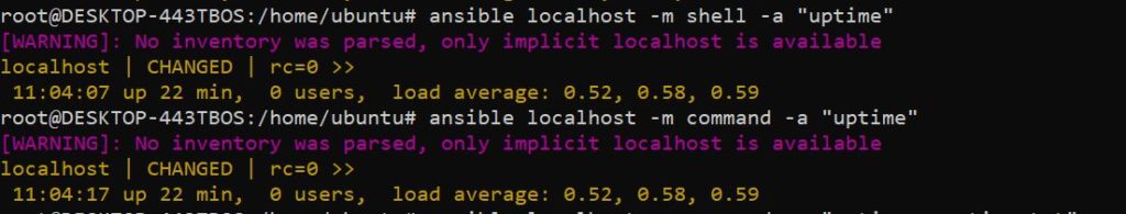 Ansible Command Vs Shell