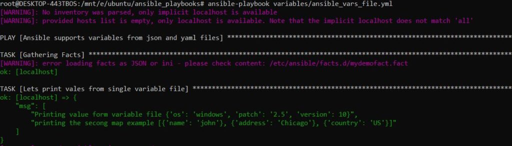 Ansible Yaml Variable File Example